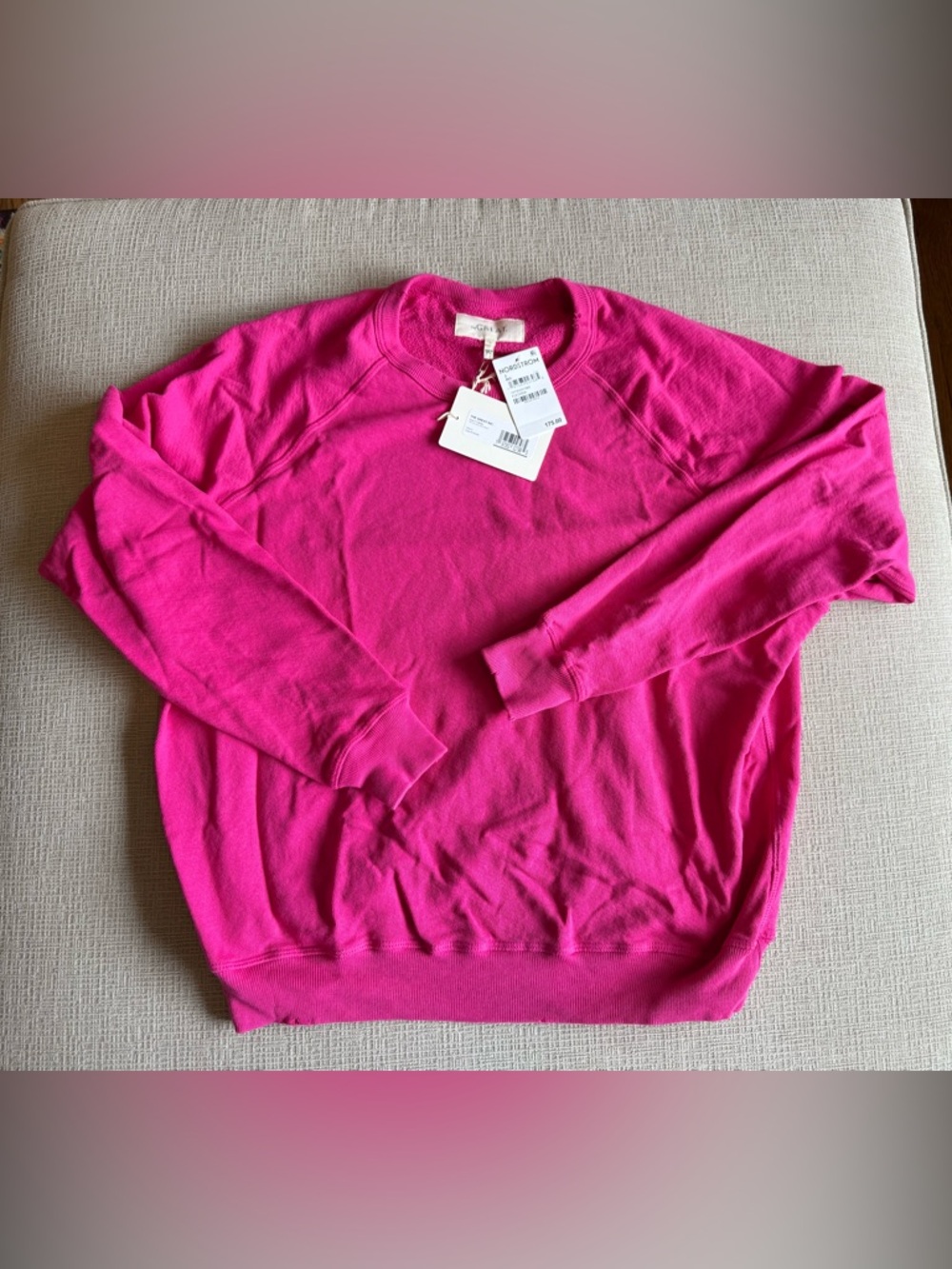 The Great. College Sweatshirt Fuschia Size 2 Medium NWT